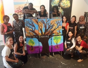 Image of Unison's team building painting