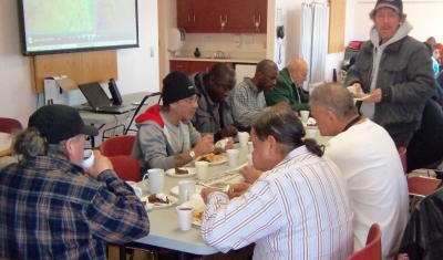 participants in Unison's Streets to Homes Community Kitchen