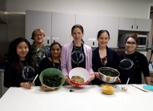 Image of the healthy cooking workshop team